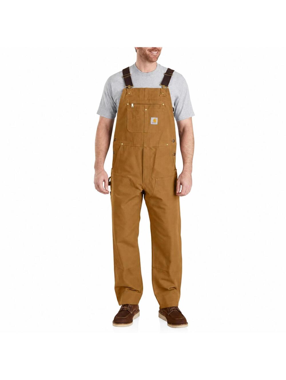 Carhartt mens Relaxed Fit Duck Bib Overall Overalls 38W x 34L 100% Cotton